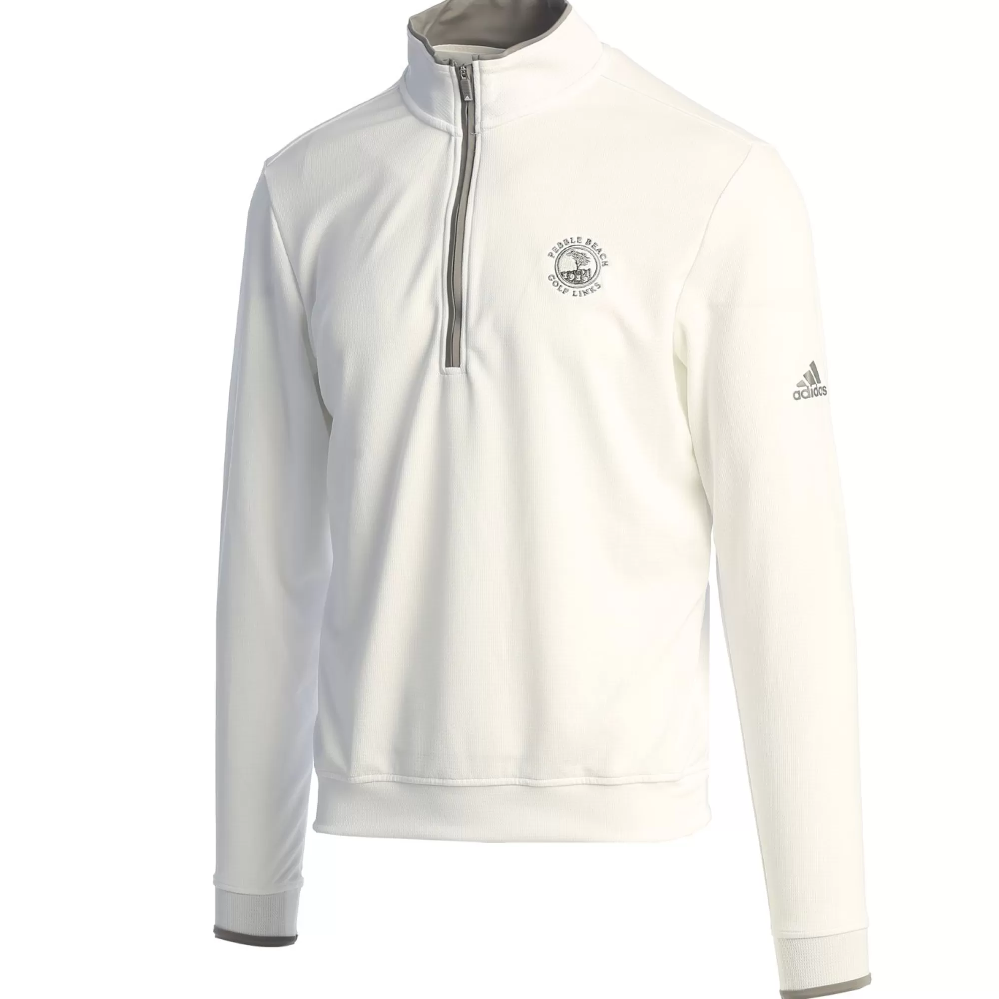 Pullovers And Sweaters<Pebble Beach Resorts Pebble Beach 1/4 Zip Pullover By Adidas White