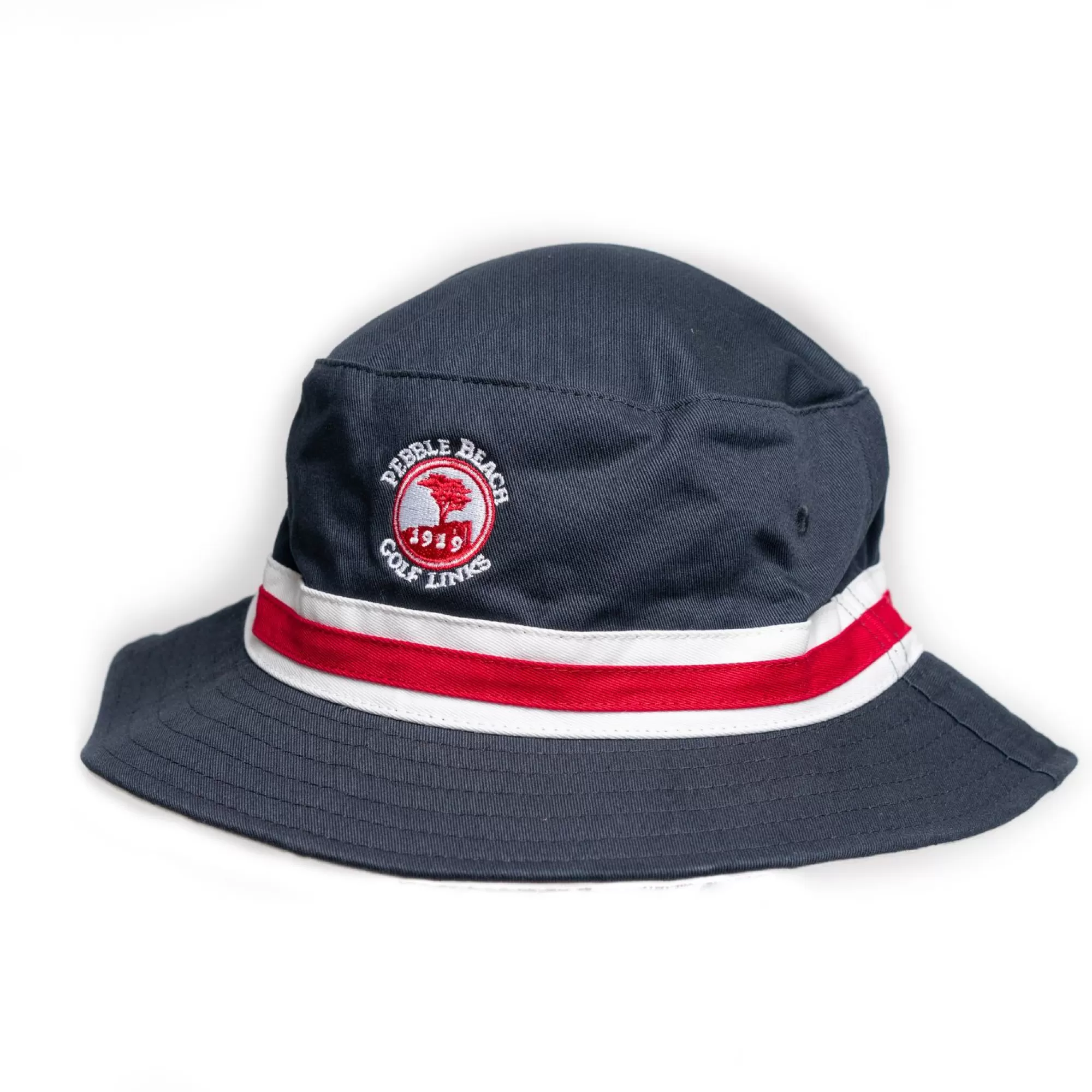 Fitted<Pebble Beach Resorts Pebble Beach Cotton Twill Bucket Hat Navy