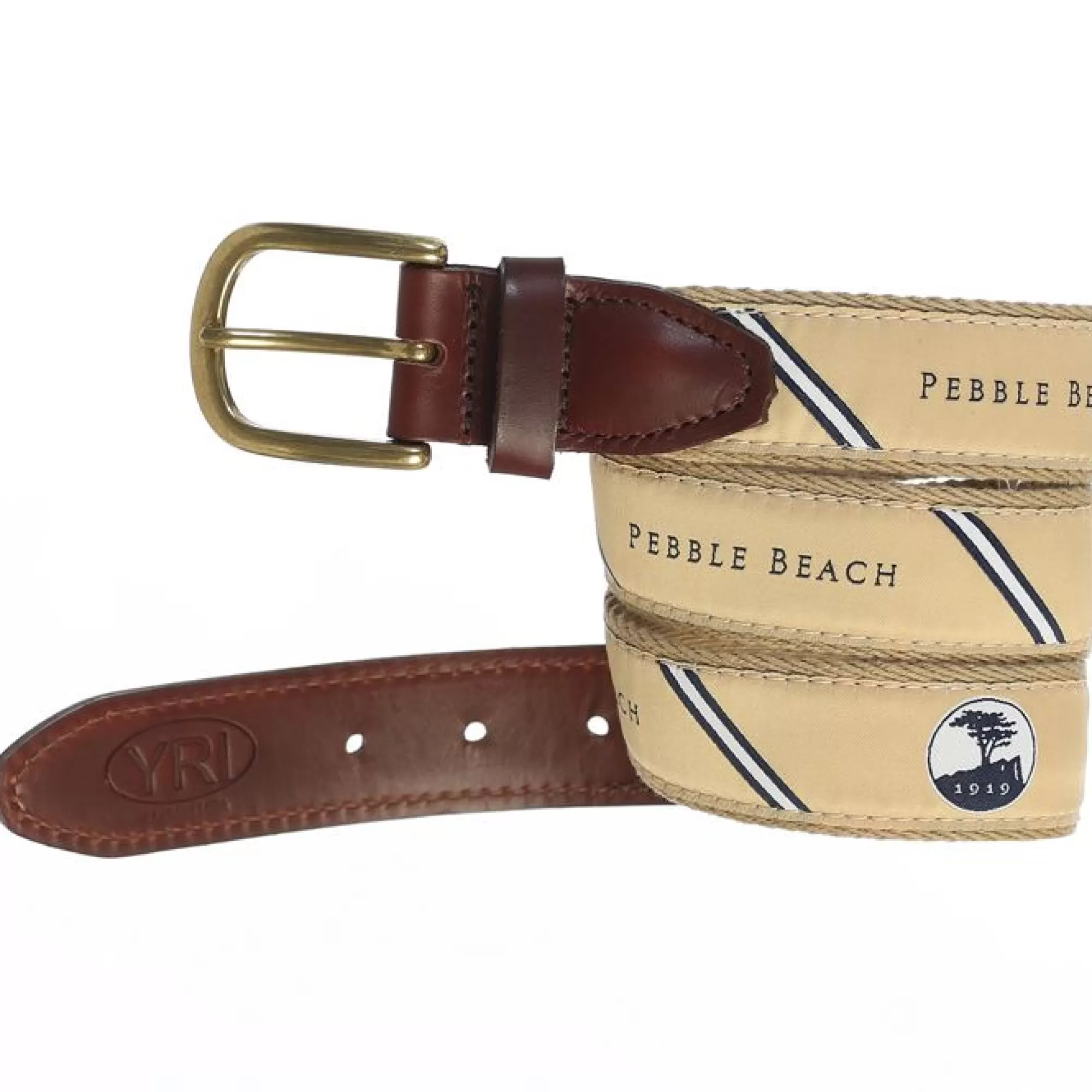 Belts & Socks<Pebble Beach Resorts Pebble Beach Diagonal Ribbon Belt