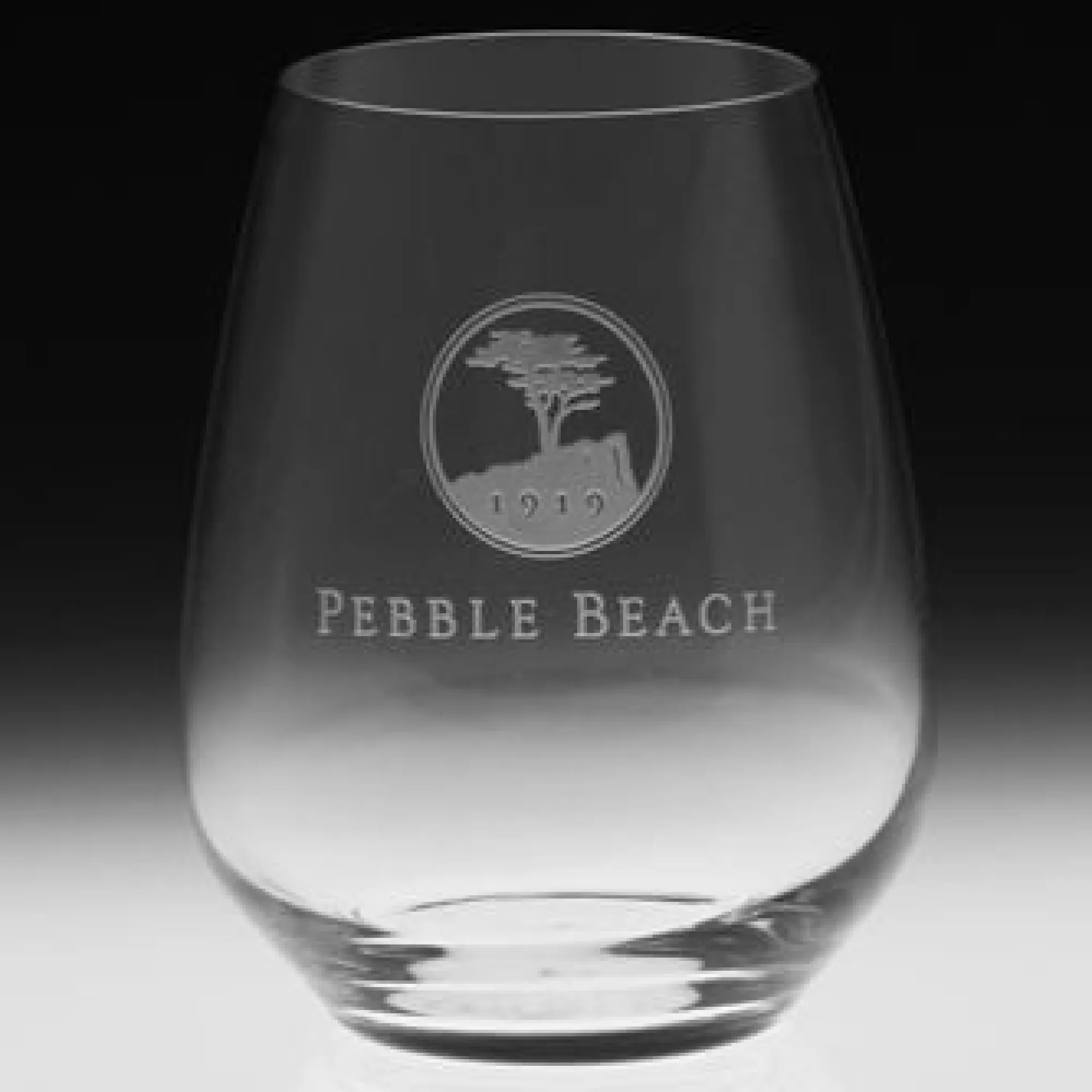 Glassware<Pebble Beach Resorts Pebble Beach Heritage Logo Stemless White Wine Glass