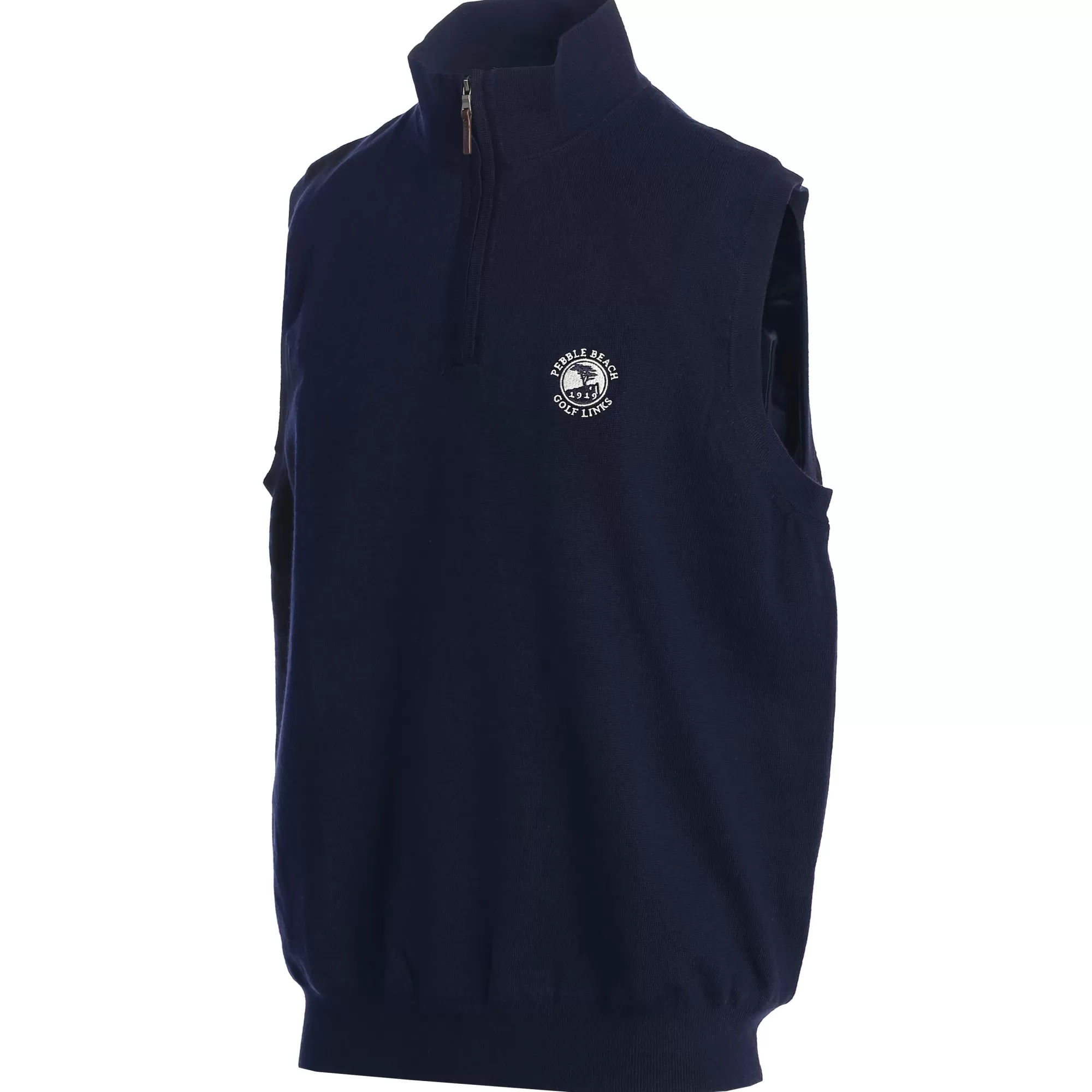 Outerwear<Pebble Beach Resorts Pebble Beach Men's Baruffa Merino 1/4 Zip Windvest By Fairway & Greene