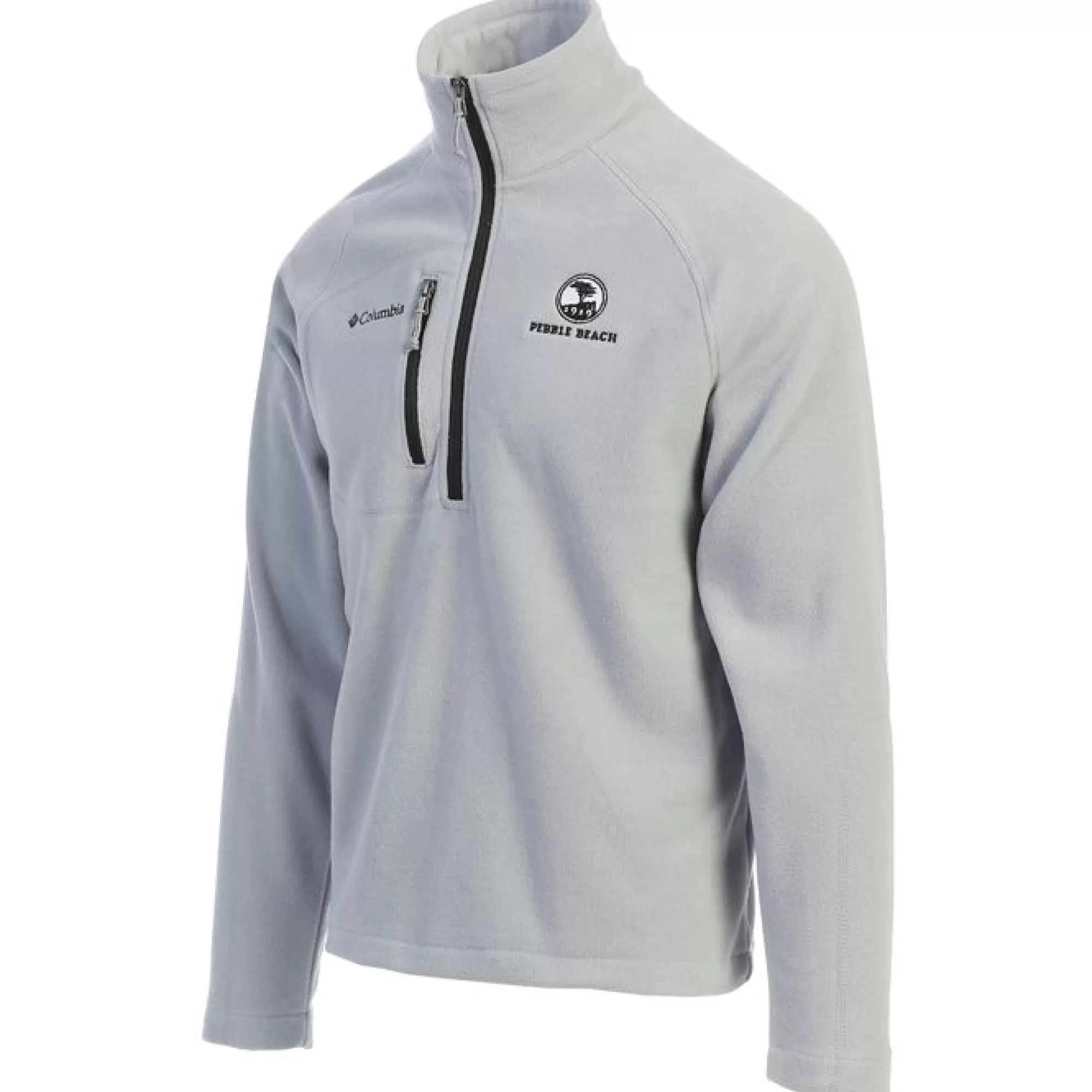 Pullovers And Sweaters<Pebble Beach Resorts Pebble Beach Men's 'Fast Trek' 1/2 Zip Fleece By Columbia Grey