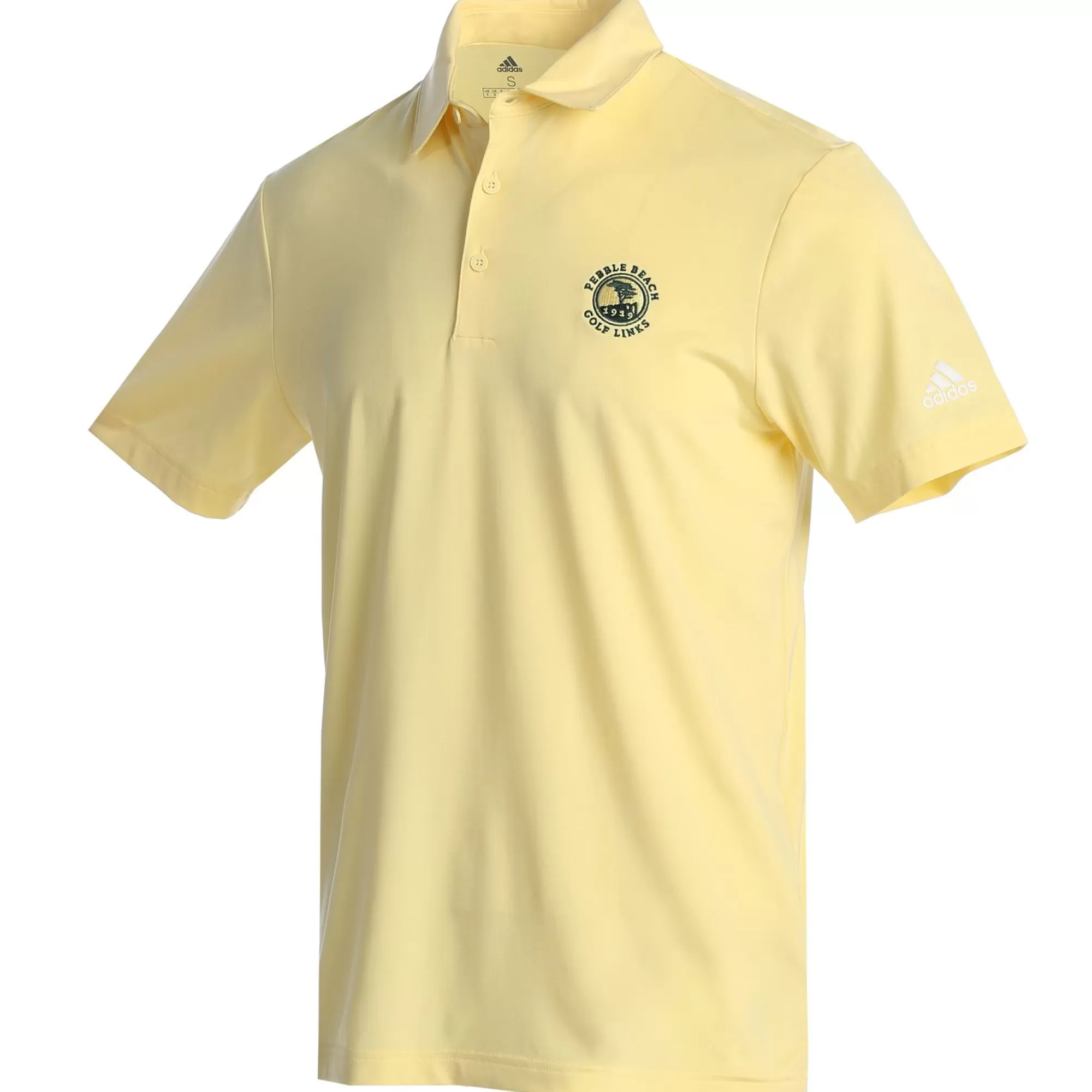 Polos<Pebble Beach Resorts Pebble Beach Men's Ultimate365 Almost Yellow Polo By Adidas