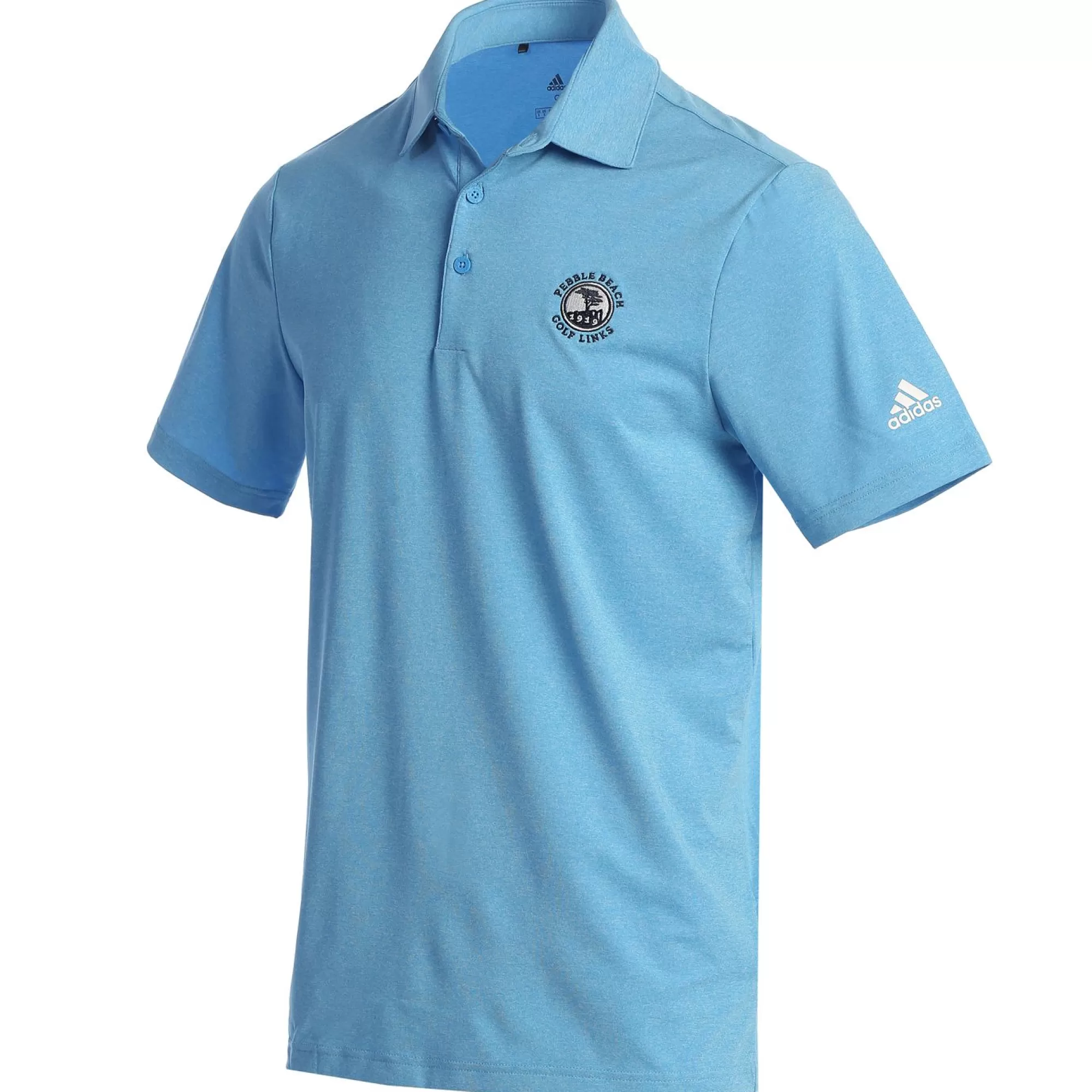 Polos<Pebble Beach Resorts Pebble Beach Men's Ultimate365 Pulse Blue Polo By Adidas