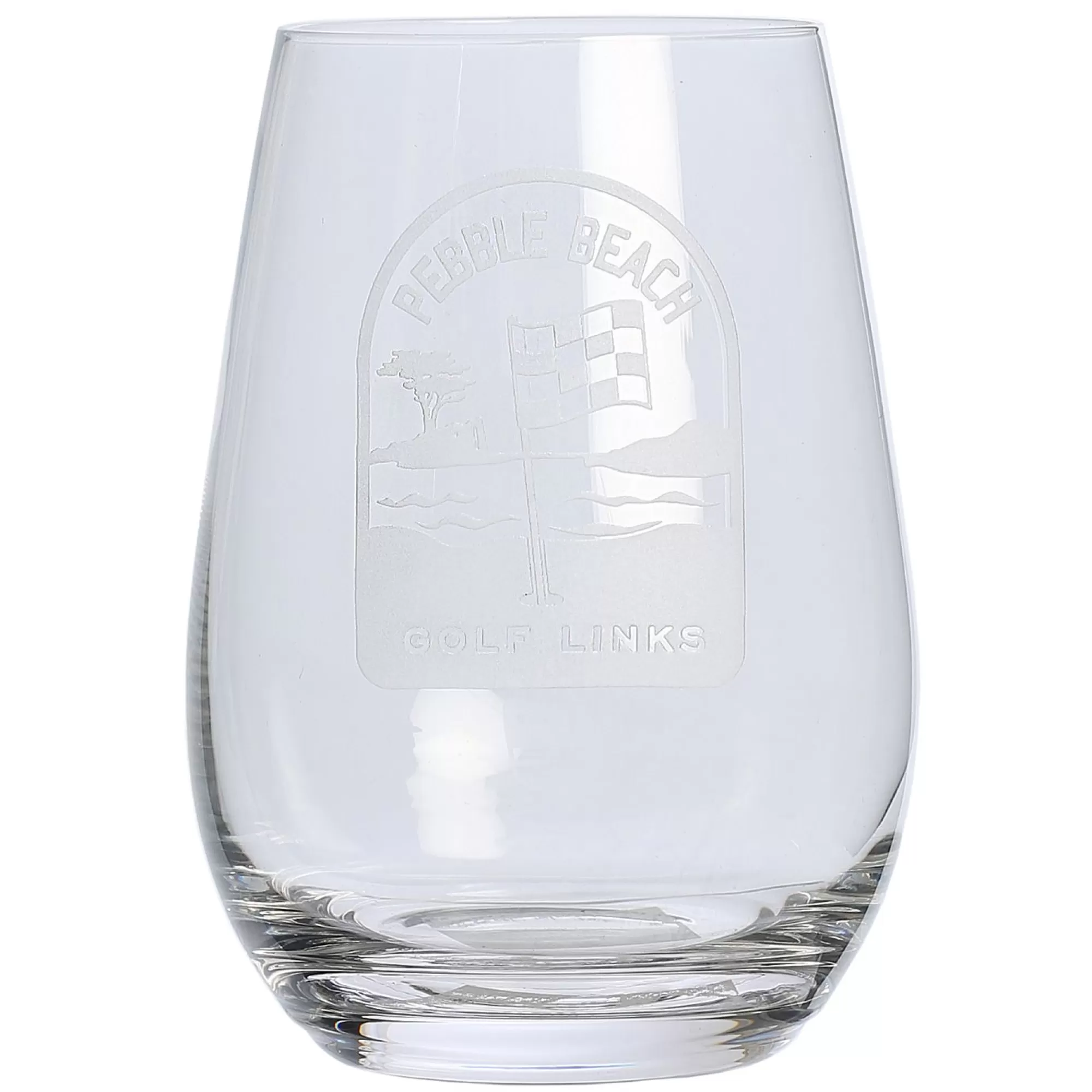 Barware<Pebble Beach Resorts Pebble Beach Pin Flag Scene Stemless Wine Glass