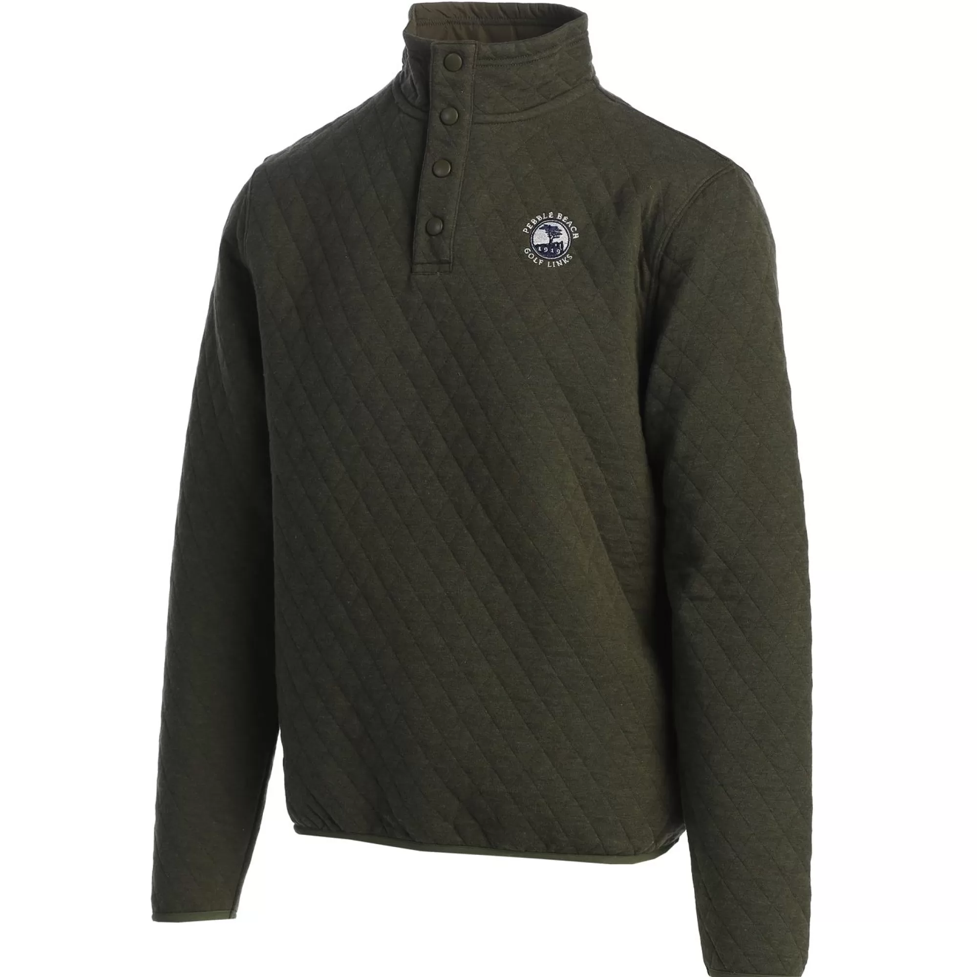 Pullovers And Sweaters<Pebble Beach Resorts Pebble Beach Quilted Snap Collar Pullover By Divots