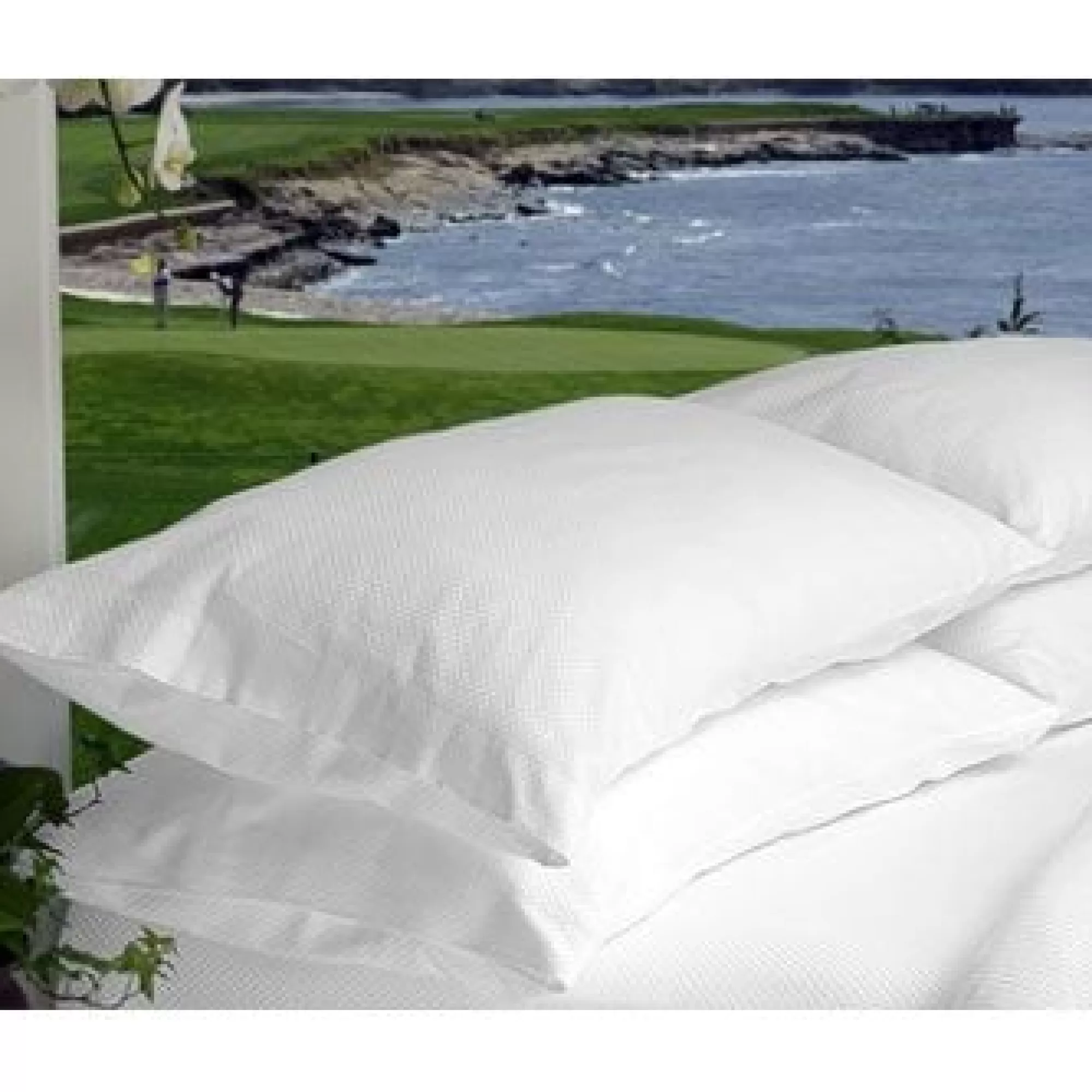 Bedding & Blankets<Pebble Beach Resorts 100% Egyptian Cotton Micro-Check Pillow Cases - Two Case Set