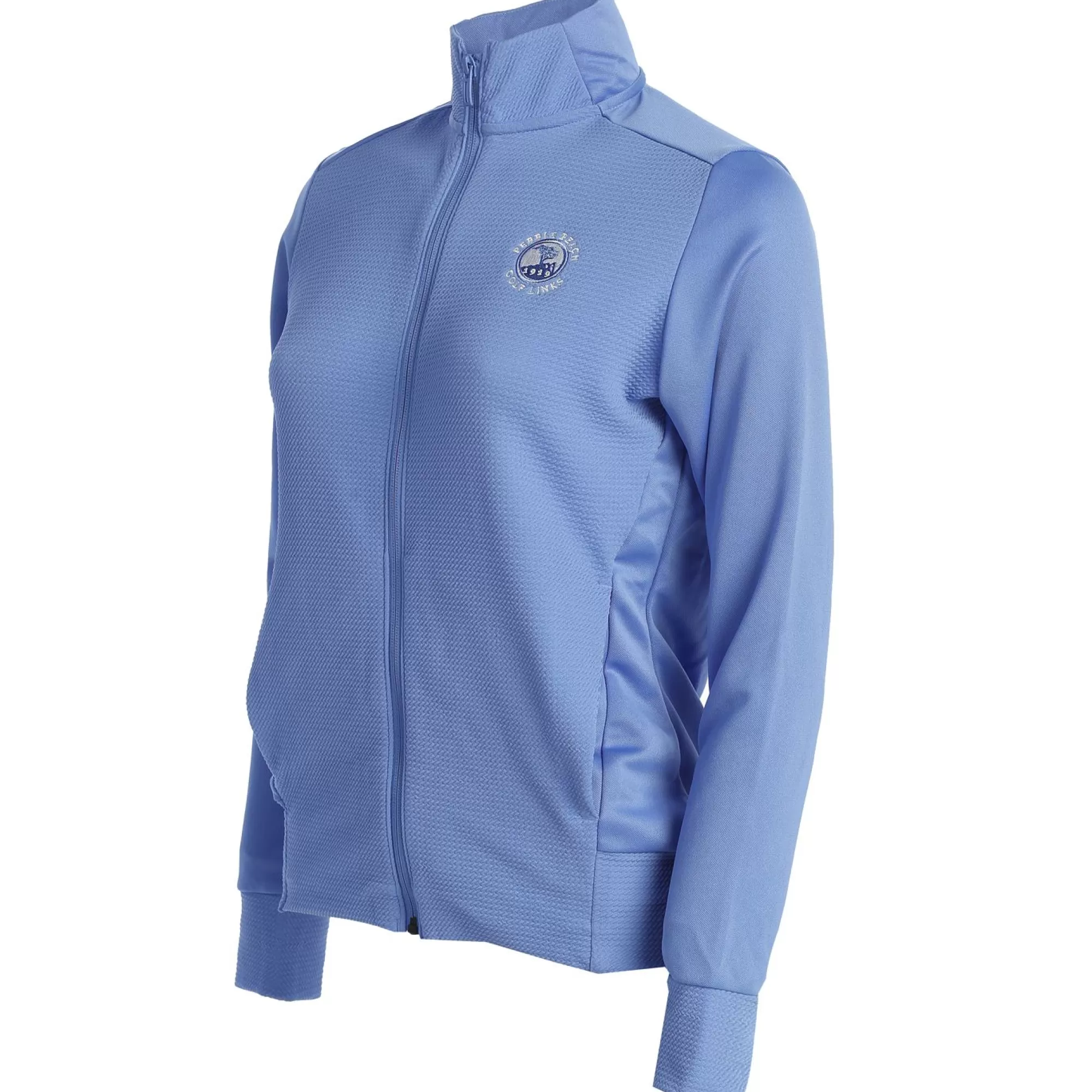 Outerwear<Pebble Beach Resorts Pebble Beach Women's Textured Full Zip Jacket By Adidas