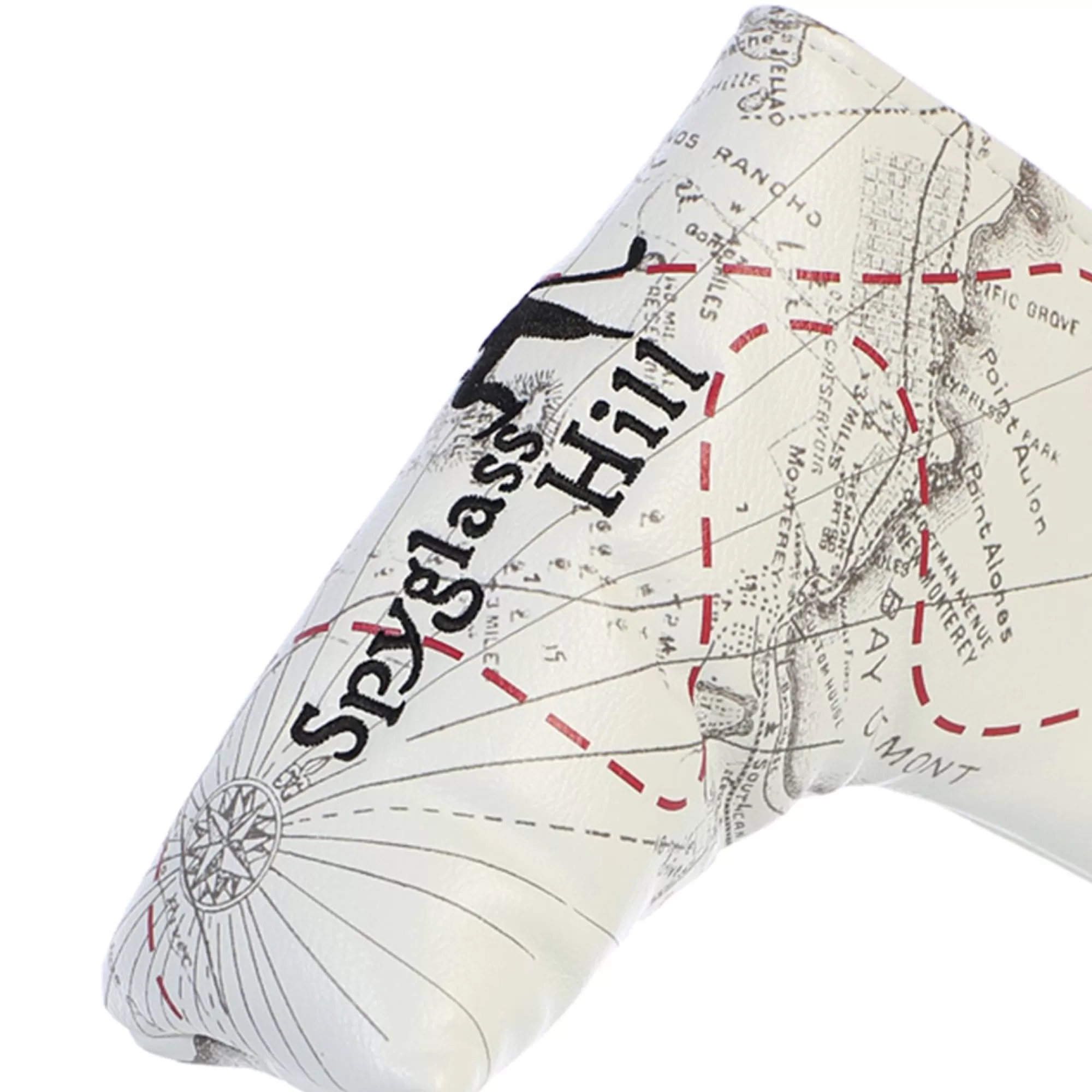 Headcovers<Pebble Beach Resorts Spyglass Hill Map Blade Putter Cover By Prg